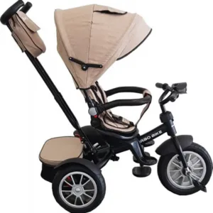 Tricicleta pentru copii Baby Care Turbo Bike Crem cu Far luminos