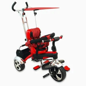 Tricicleta pentru copii Baby Mix GR01 Red cu maner pentru controlul directiei