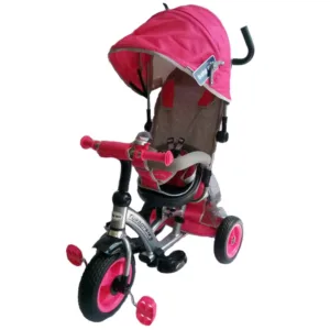 Tricicleta pentru copii Baby Mix Sunrise Turbo Trike Pink cu sezut reversibil