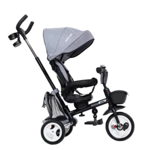 Tricicleta pentru copii Bebe Royal Milano Gri cu sezut reversibil