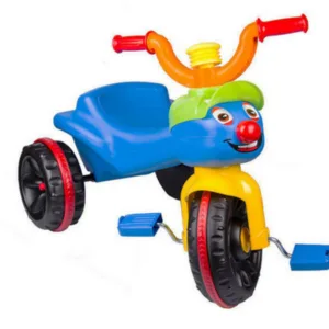 Tricicleta pentru copii Burak Toys Funny Orange cu claxon si pedale