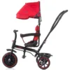 Tricicleta pentru copii Chipolino Pulse Cherry cu maner cu control al directiei