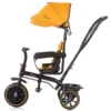Tricicleta pentru copii Chipolino Pulse Mustard cu maner cu control al directiei
