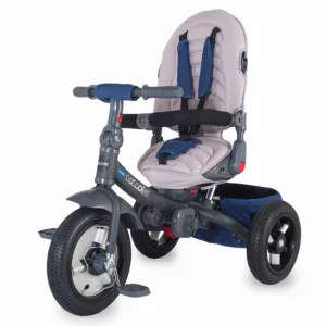 Tricicleta pentru copii Coccolle Corso Albastru multifunctionala cu roti gonflabile