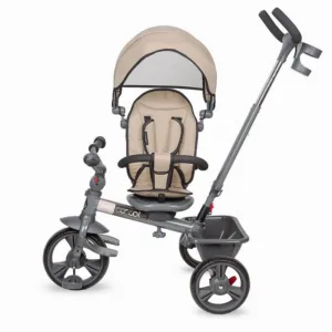 Tricicleta pentru copii Coccolle Primo Lunar rock multifunctionala cu sezut reversibil