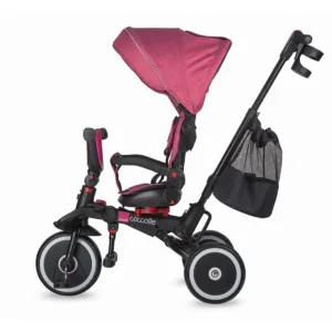 Tricicleta pentru copii Coccolle Vispo Magenta multifunctionala