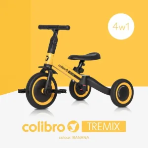 Tricicleta pentru copii Colibro Tremix banana Ride On transformabila 4 in 1