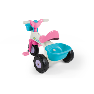 Tricicleta pentru copii Dolu My first trike Roz cu claxon si 2 cosulete