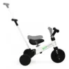 Tricicleta pentru copii Ecotoys Alb cu pedale si maner 2 in 1