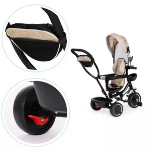 Tricicleta pentru copii Ecotoys JM-066-9 Rosu cu sezut rotativ