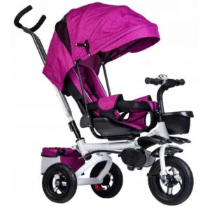 Tricicleta pentru copii Ecotoys Jm-068-17 Roz cu sezut rotativ