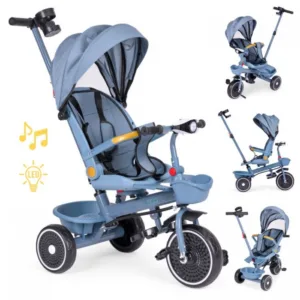 Tricicleta pentru copii Ecotoys WQL-066-18 Albastru 2 in 1