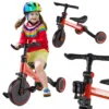 Tricicleta pentru copii Ikonka Trike Fix Red cu pedale