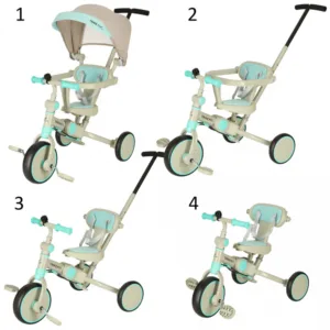 Tricicleta pentru copii Ikonka Trike Fix V4 GriAlbastru ultrapliabila