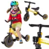 Tricicleta pentru copii Ikonka Trike Fix Yellow cu pedale