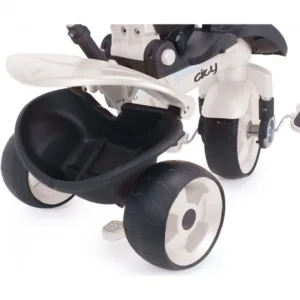 Tricicleta pentru copii Injusa City Max Alb Negru cu pozitie de somn