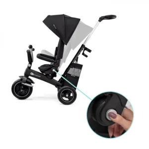 Tricicleta pentru copii Kinderkraft Easytwist Black cu scaun reversibil