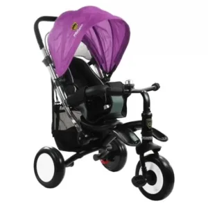 Tricicleta pentru copii LeanToys Pro400 Mov cu copertina