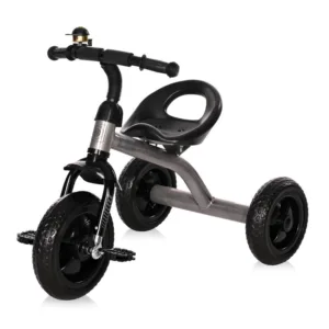 Tricicleta pentru copii Lorelli A28 Grey Black cu roti mari din cauciuc Eva