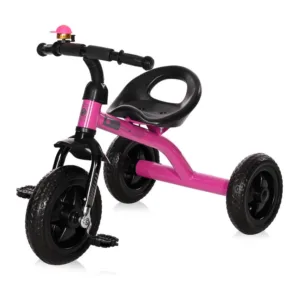 Tricicleta pentru copii Lorelli A28 Pink Black cu roti mari din cauciuc Eva