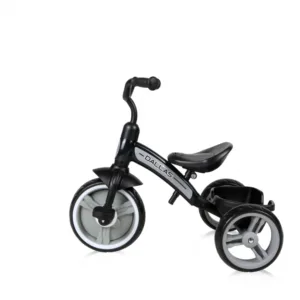 Tricicleta pentru copii Lorelli Dallas Black cu roti din cauciuc eva