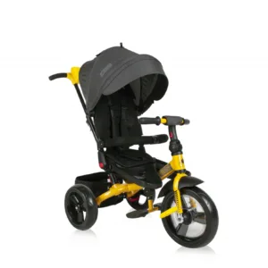 Tricicleta pentru copii Lorelli Jaguar Black  Yellow 4 in 1 multifunctionala