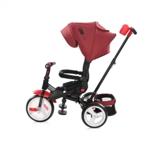Tricicleta pentru copii Lorelli Jaguar Red  Black Luxe 4 in 1  multifunctionala