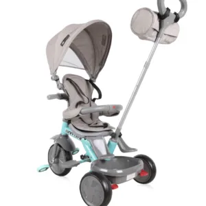 Tricicleta pentru copii Lorelli Lucky Crew Grey Green multifunctionala