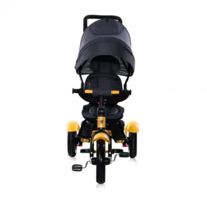 Tricicleta pentru copii Lorelli Neo Air Yellow Black 4 in 1 multifunctionala