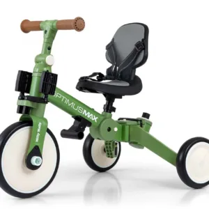 Tricicleta pentru copii Milly Mally Optimus Max Green 5 in 1 reglabila