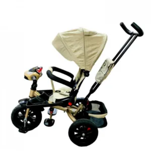 Tricicleta pentru copii Novokids Super Trike Crem cu copertina