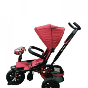 Tricicleta pentru copii Novokids Super Trike Rosu Bordeaux cu copertina