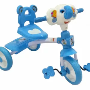 Tricicleta pentru copii Piccolino Elefantel Albastru cu pedale