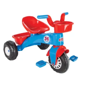 Tricicleta pentru copii Pilsan Atom Bike Red cu cosulet depozitare si greutate maxima suportata 35 kg