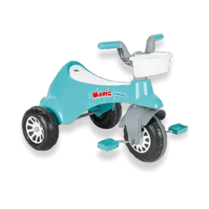 Tricicleta pentru copii Pilsan Magic Turquoise cu spatiu de depozitare