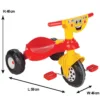 Tricicleta pentru copii Pilsan Smart Red cu pedale