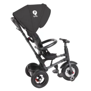 Tricicleta pentru copii Qplay Rito Rubber Negru cu roti din cauciuc