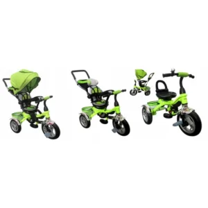 Tricicleta pentru copii R-Sport T3 Verde 3 in 1 cu pedale