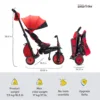 Tricicleta pentru copii Smart Trike STR7 Rosu 7 in 1 ultrapliabila