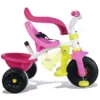 Tricicleta pentru copii Smoby Be Fun Confort pink de la 10 luni cu sezut reglabil