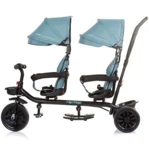 Tricicleta pentru gemeni Chipolino Hip Hop Aloe cu sezut rotativ 360 grade