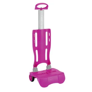 Troler pliabil pentru ghiozdan Safta Onehand 85 cm Roz