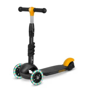 Trotineta 3 in 1 pentru copii Ricokids Cubi NegruGalben cu scaunel