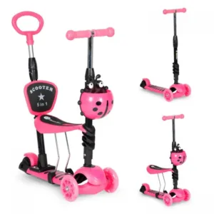 Trotineta 5 in 1 Ecotoys cu maner parental reglabil