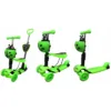 Trotineta 5 in 1 R-Sport H3 verde cu maner parental si scaun