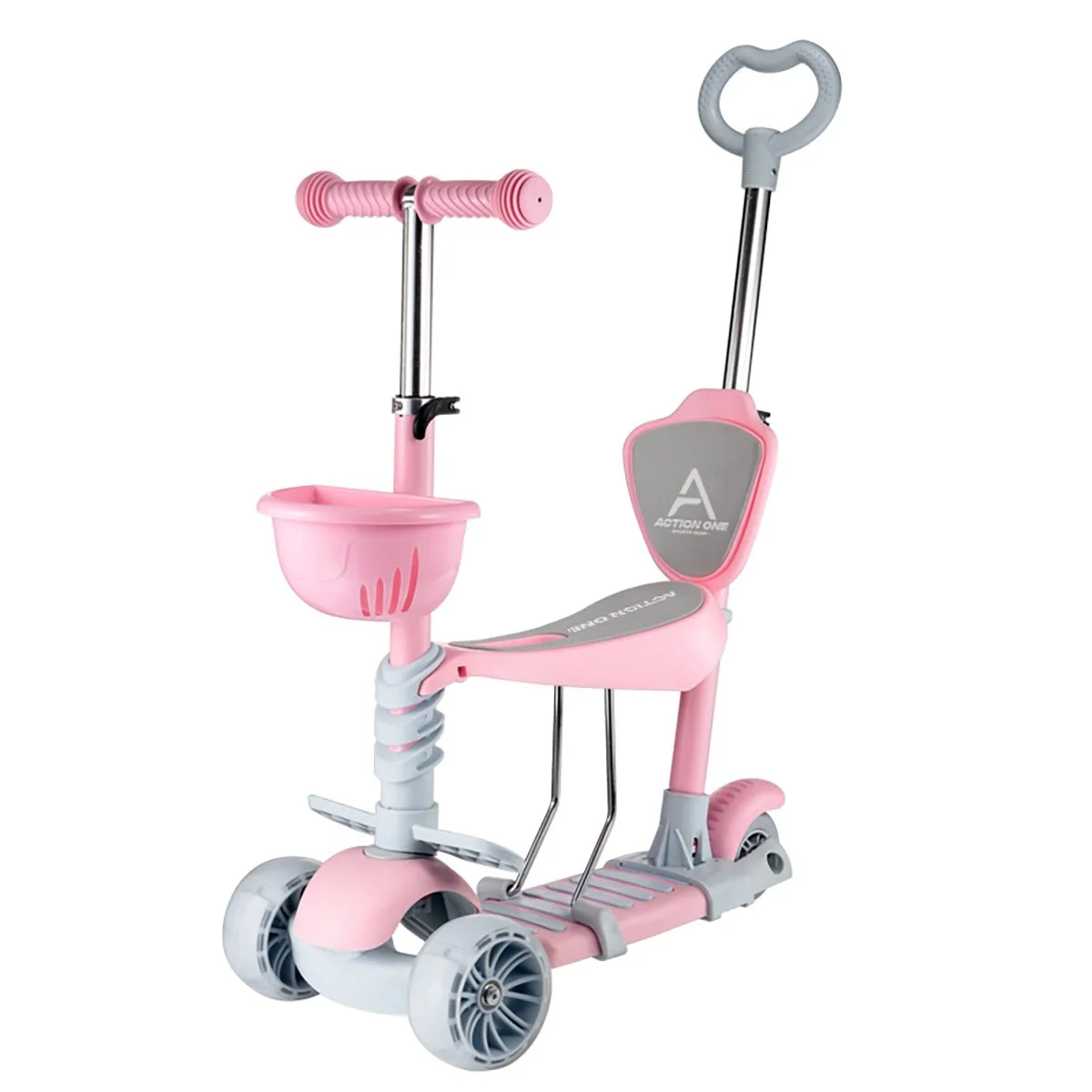 Trotineta 5 in 1 cu roti luminoase Action One