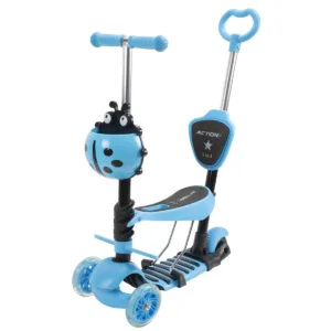 Trotineta 5 in 1 cu roti luminoase Action One Smart Kid