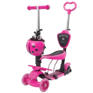 Trotineta 5 in 1 cu roti luminoase Action One Smart Kid