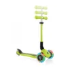 Trotineta Globber Junior verde cu 3 roti LED