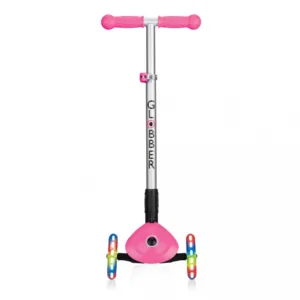 Trotineta Globber Primo roz cu 3 roti LED